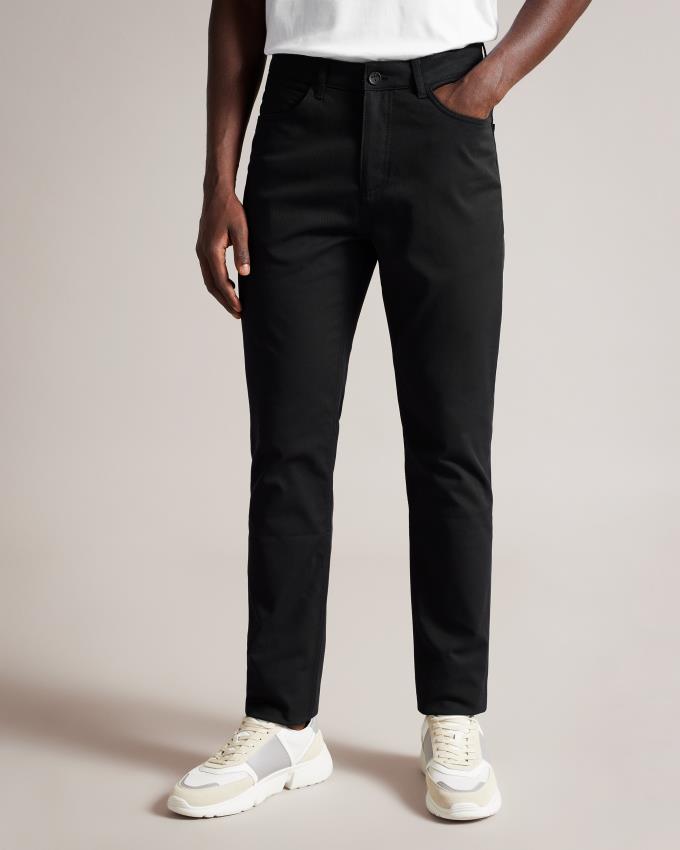 Pantalon Ted Baker Slim Fit Twill Noir Homme | VSK-03280458